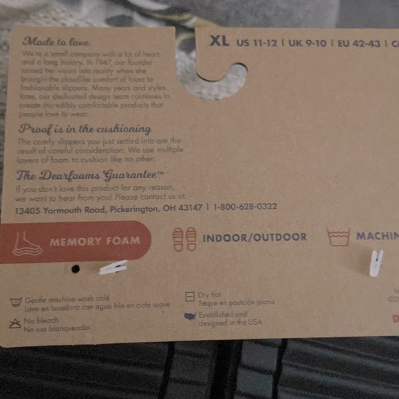 Nwt Dearfoams with memory foam slippers blue size extra largeN13 - Picture 3 of 5